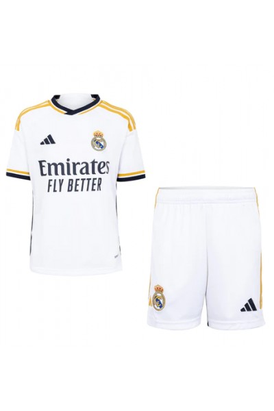 Fotbalové Dres Real Madrid Dětské Domácí Oblečení 2023-24 Krátký Rukáv (+ trenýrky)
